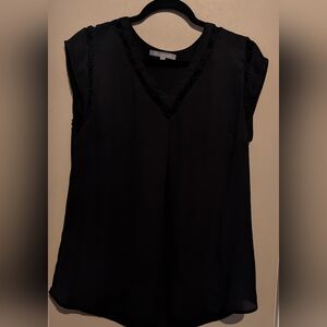 Daniel Rainn Elegant Black Sleeveless Blouse